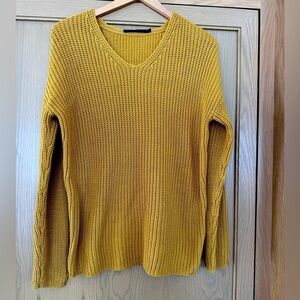 Jenni Kayne V-Neckline Organic Cotton/Recyled Poly Fisherman Knit Pullover /xsm